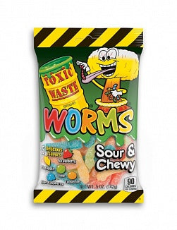 Toxic Waste Worms Bag - 142g (Box of 12)