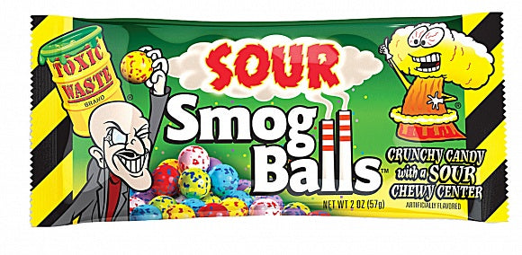 Toxic Waste Sour Smog Balls - 48g (Box of 24)