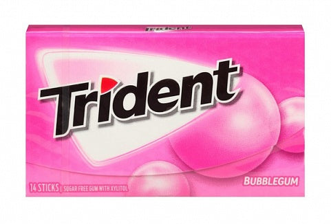 Trident Bubble Gum (Box of 12)