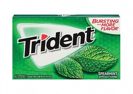 Trident Spearmint Gum (Box of 12)