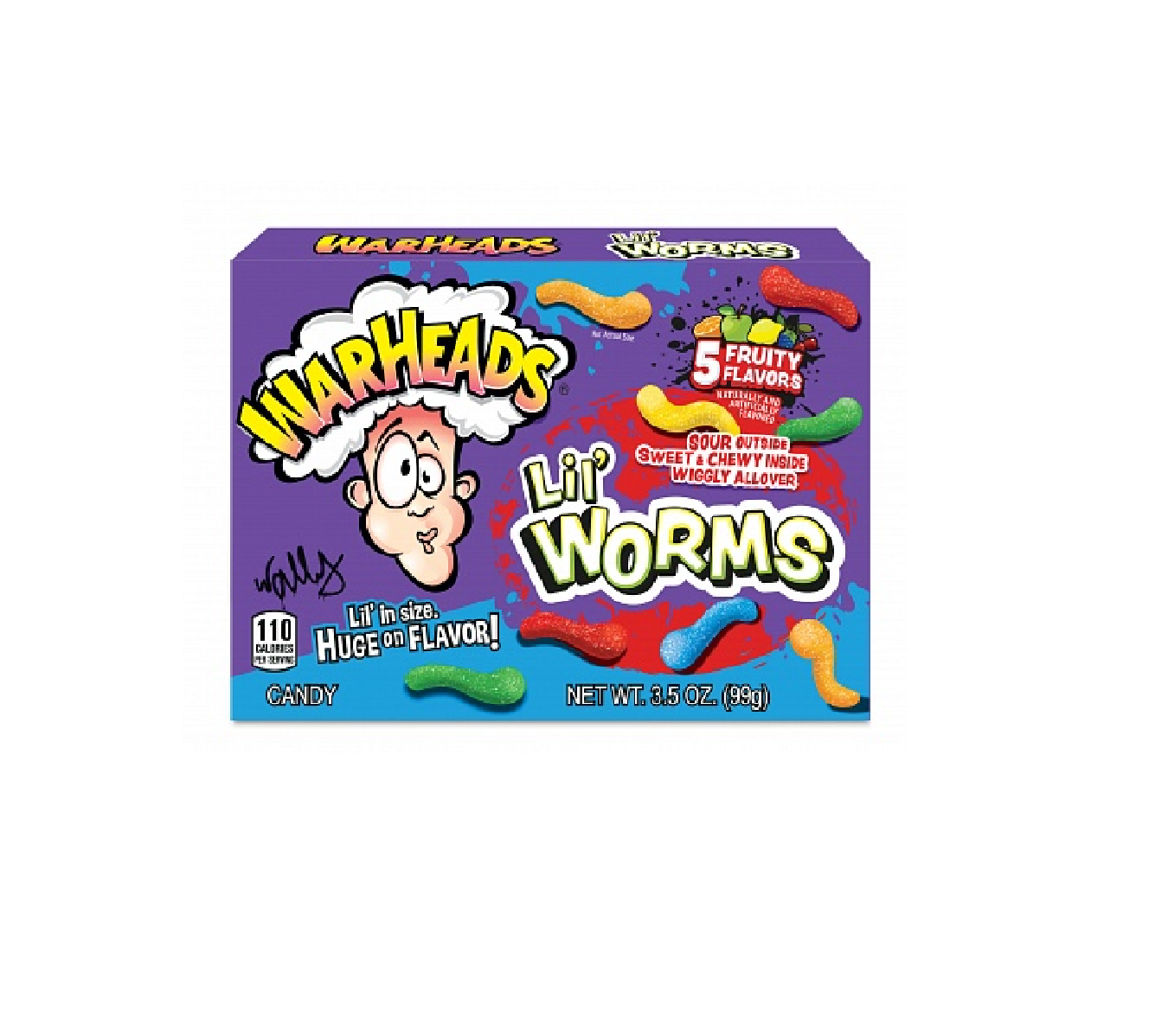 Warheads Lil Worms 99g - Box of 12