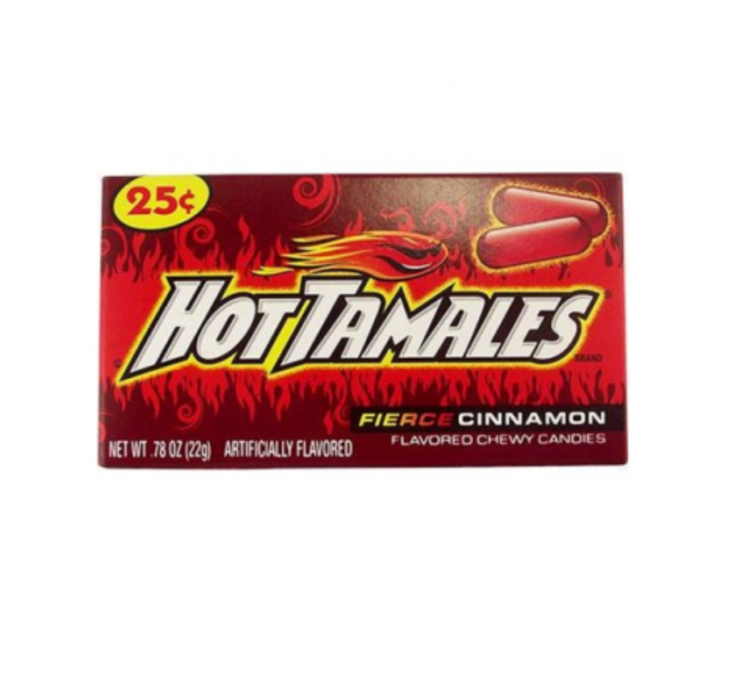 Hot Tamales Fierce Cinnamon - 22g  Box of 24