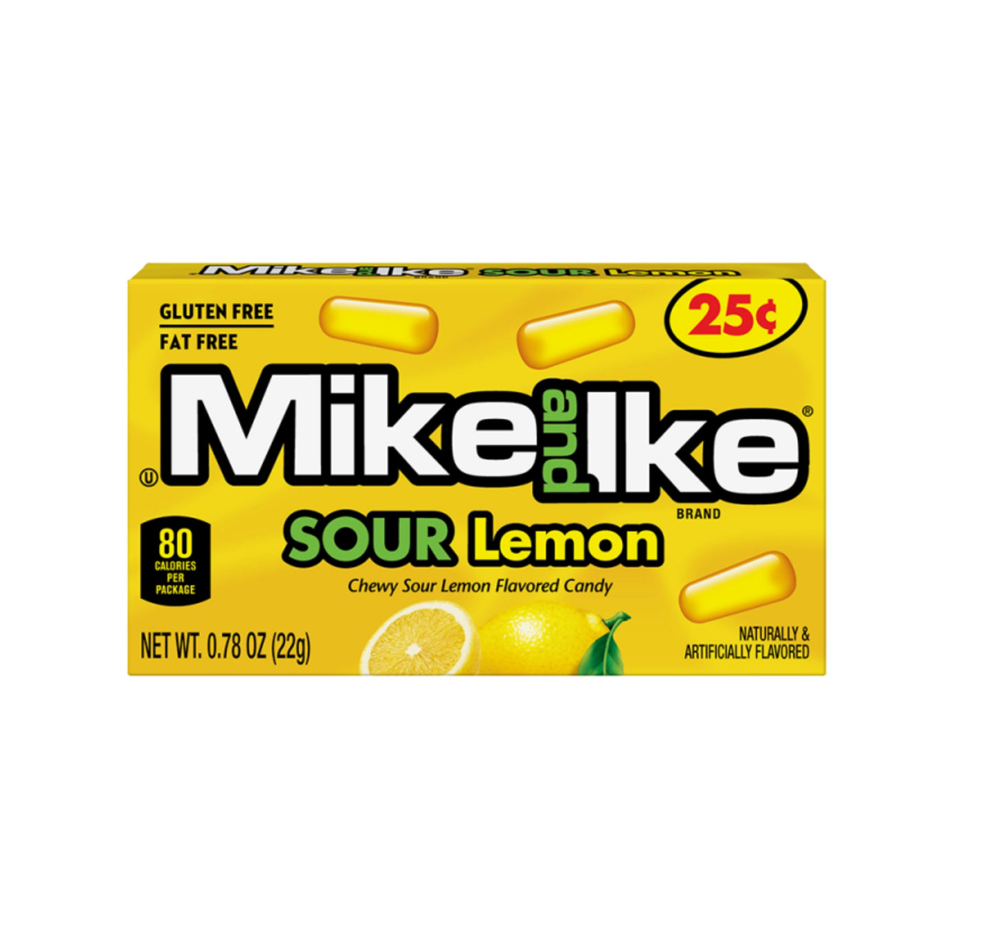 Mike & Ike - Sour Lemon - 0.78oz (22g) 24 Boxes